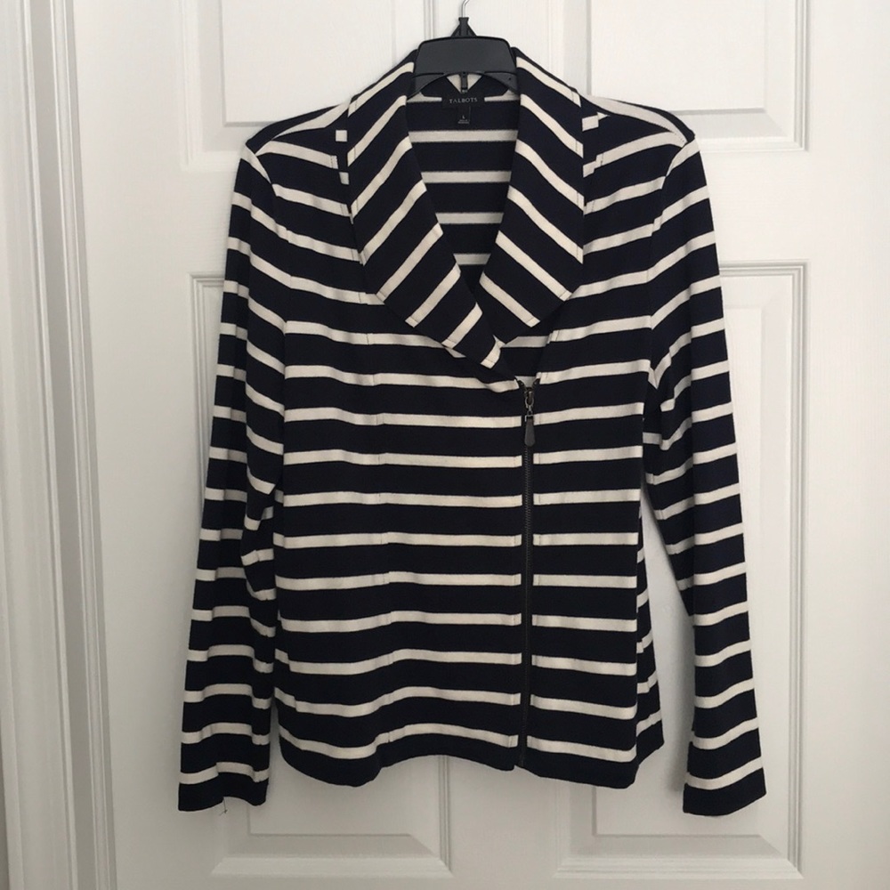 Navy and White sweater